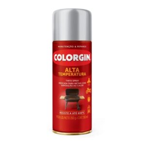 Tinta Spray Alta Temperatura 350ml - Alumínio - COLORGINI