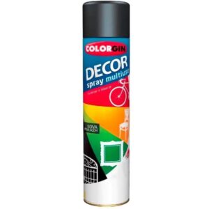 Tinta Decor Spray Multiuso 360ml - Preto Brilhante - COLORGIN