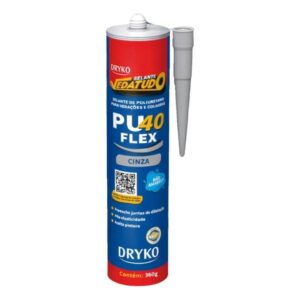 Selante PU40 Flex para Vedações e Colagens 360g -  Cinza - Dryko