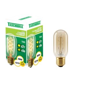 Lâmpada Filamento de Carbono T 45 - 40W - 220V - Taschibra