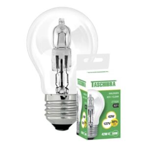 Lâmpada Halógena A55 2700K - 42W - 127/220V - Taschibra