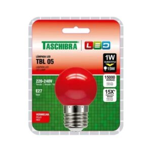 Lâmpada Led Bolinha Colorida E27  1W -  220V - Taschibra