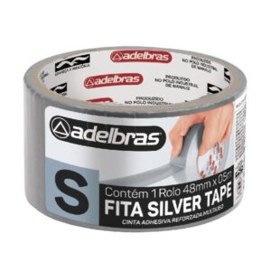 Fita Adesiva Silver Tape Prata 48mm x 5m - Adelbras