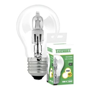 Lâmpada Halógena A55 2700K - 70W - 220V - Taschibra