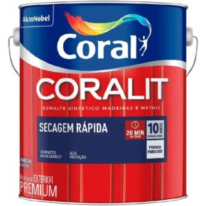 Tinta Esmalte Sintético Coralit Secagem Rápida 3 litros - Coral
